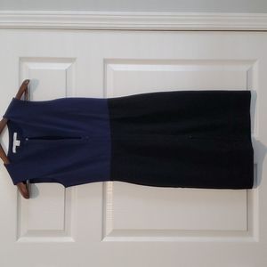 Diane von Furstenberg Size 0 Black and Blue Sleeveless Dress